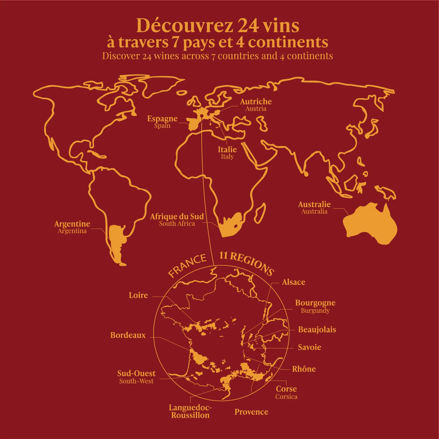 Calendrier de l'Avent Vin - 24 Vins de France et du Monde - Image 6